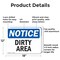 Signmission Dirty Area, 18 in W x Rectangle, Aluminum OS-2PACK-NS-A-1218-L-11029 - alternate 3